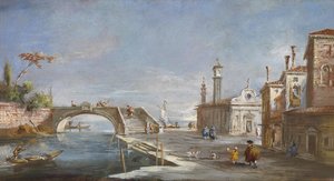 Un Canal en Venecia de Francesco after Guardi
